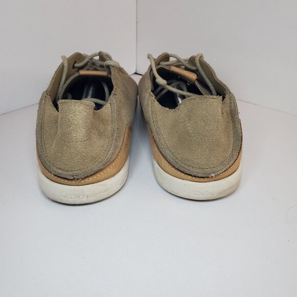 Olukai Nalukai KALA Tan Beige Leather Lace Up Loafer Shoes Men’s Size 13 main image 7